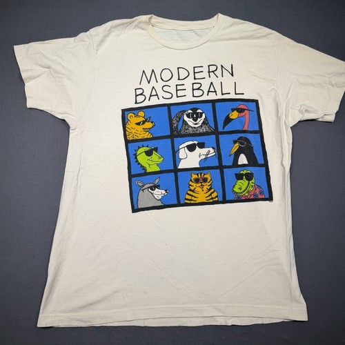Modern Baseball Shirt Men’s Large Midwest Emo Cool Animals Band