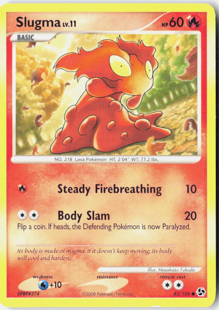 Slugma Great Encounters 83/106 Vintage Pokemon Card Normal