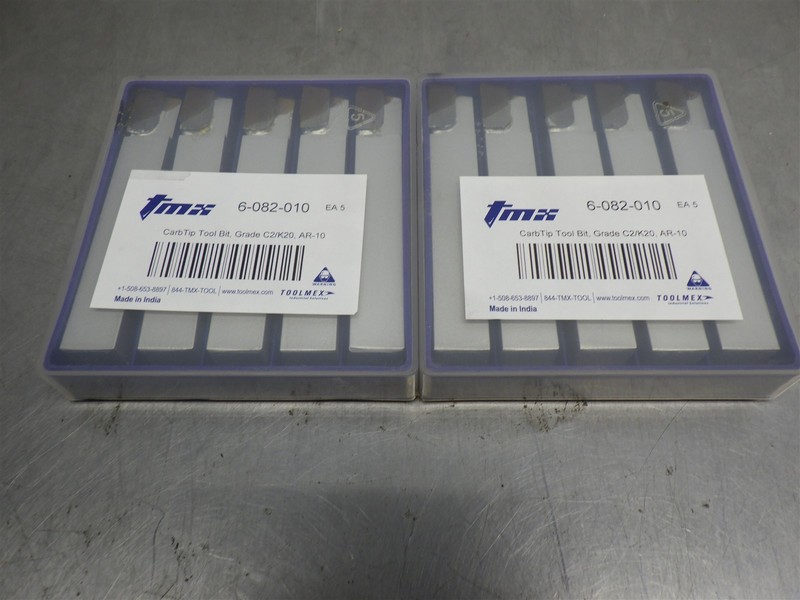 10 NEW! TMX Carbide Tipped Tool Bit Grade C2/K20 AR-10 8" Shank 6-082-010