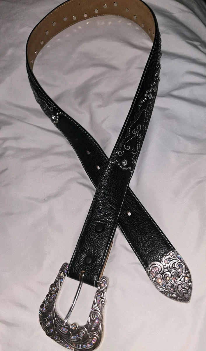 Tony Lama Vintage White Leather Belt With Silver Hardware Sz 32 Vintage Tony Lama Lizard belt with silver | Mercari main image 4