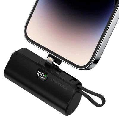 Portable Charger Power Bank for I-Phone -Android with LED Display 5000Mah Mini F