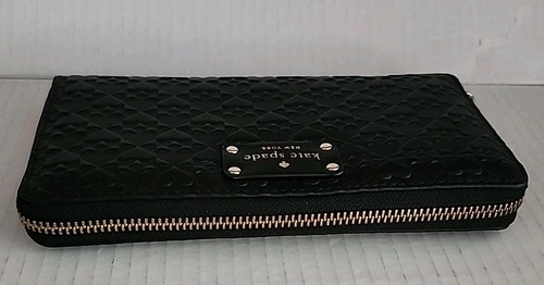 Kate Spade Geldbörse Schwarz Penn Place Prägung Neda Rundumreißverschluss Neu - Bild 14 von 24