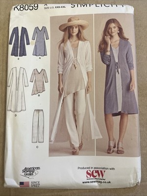 Simplicity Schnittmuster Strick Kleid Tunika Hose Staubtuch K8059 Gr. 4-26 ungeschnitten