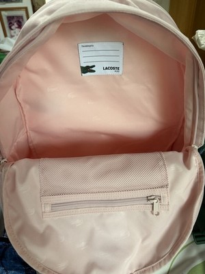 Lacoste Backpack Pink Laptop Teens, Girls Women Preppy School Travel Bag Lacoste Backpack Pink Laptop Teens, Girls Women Preppy  main image 3