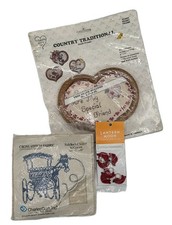 VTG Cross Stitch Bundle - Frame, Fabric, Markers all New Old Stock