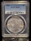 1922 $1 Peace Silver Dollar PCGS MS64