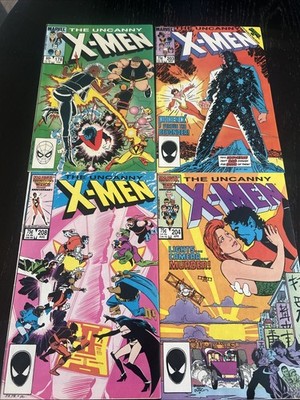 The Uncanny X-Men #178, 203, 204, 208. Marvel, 4 Book Lot