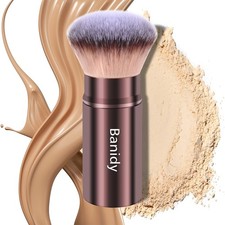 Makeup Brush Kabuki Face Brushes Retractable Travel Blush Brush Portable Flawles