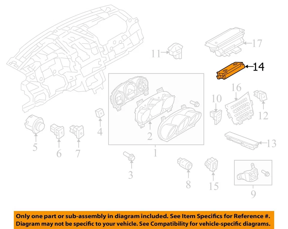 SE ADAPTA A LINCOLN MKT CONTROL 2013-2014 DE9Z19980G - NUEVO OEM DE9Z19980G Foto 3 de 4