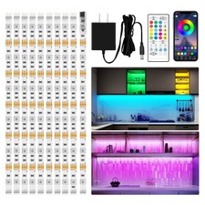 maylit 10 PCS RGB Under Cabinet Lights with App and Remote Control