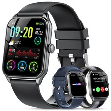 Men's Smartwatch, 1.83'' Smartwatch Watch - 3 Stylish Black Strap