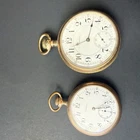 Lot of 2 Antique Waltham Pocket Watches Gold Filled Parts Repair Estate Find
