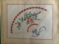 Fantasia Crewel Embroidery Kit Elsa Williams NIP 16x12 Elegant Fan