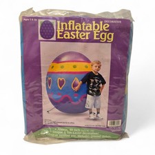 NEW Inflatable Easter Egg 48" Blow-Up Yard Decor Holiday Easter Bunny NIP