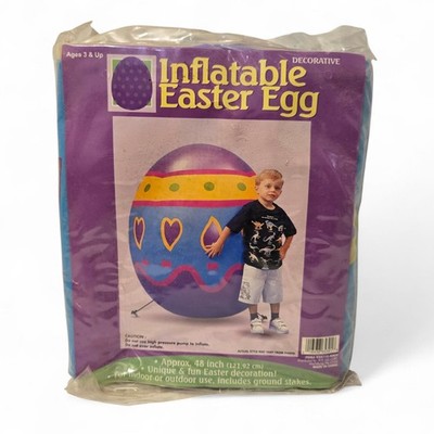 NEW Inflatable Easter Egg 48'' Blow-Up Yard Decor Holiday Easter Bunny NIP