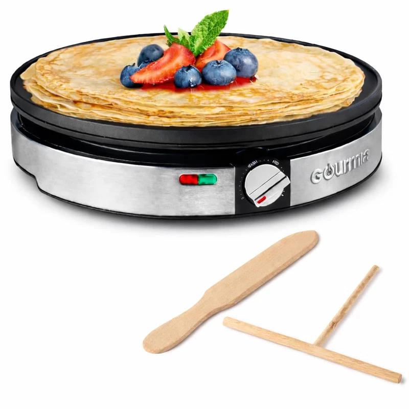 Gourmia 12 Crepe Maker Nonstick Electric Griddle For Pancakes Omelets More