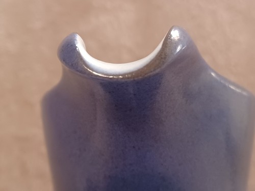 Vintage Heath Ceramics Blue Moonstone and White Opaque Pitcher 8 5/8” H.T.F. - Picture 11 of 24