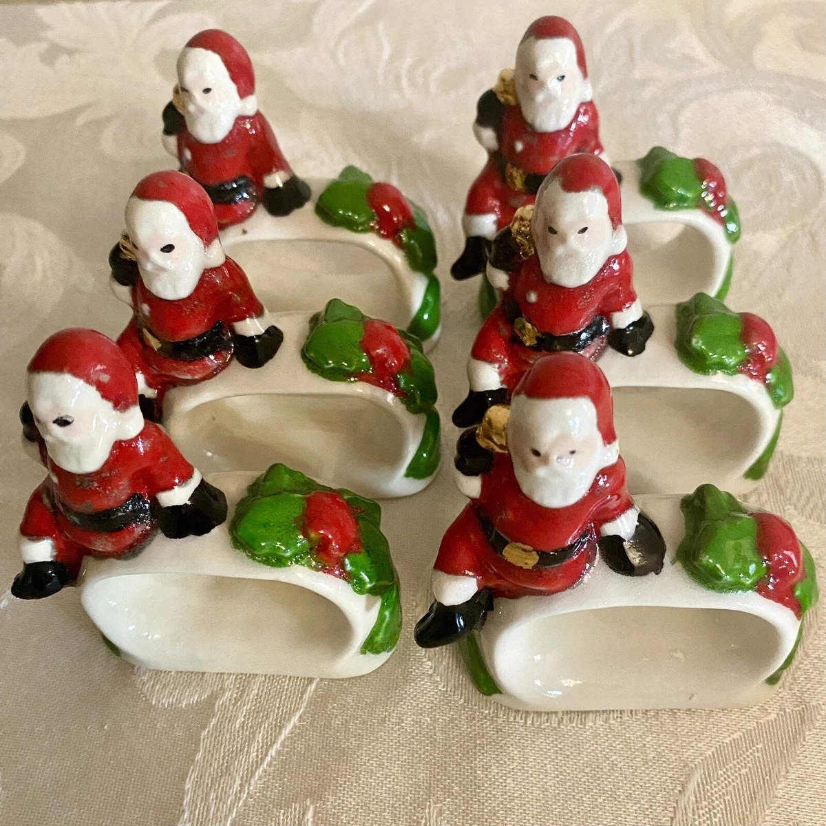 Vintage christmas cheap napkin rings