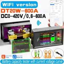 WiFi Battery Capacity Monitor Digital Display DC 0-420V Current Voltage Power