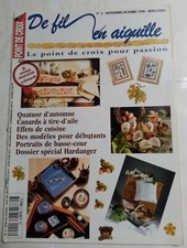 Magazine De Fil en Aiguille No 3 / 1998. Dossier spécial Hardanger. Basse-cour
