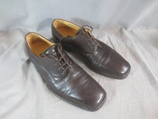 BALLY MENS SHOES DARK BROWN MADE IN SWITERLAND UK 8.5 E  SOFT LEATHER ALINOS-01
