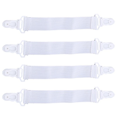 4Pcs Bed Sheet Elastic Gripper Clip Strap Fastener Mattress Cover Holder Grips