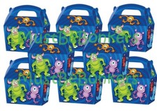 Monster Blue Boys Food Boxes ~ Fun Aliens Carry Meal Box ~ Birthday Party Plate