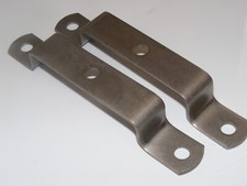 Pair of Stainless Steel Fence Panel Brackets Post Supports Galvanised 4x4"