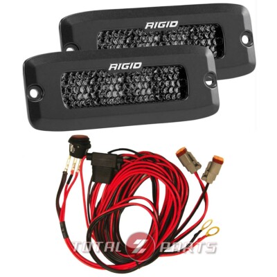 Rigid Industries  SR-Q Pro Midnight LED Spot Diffused Flush Mount Lights Pair