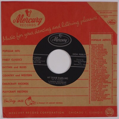 LONNIE DONEGAN, SKIFFLE GROUP: My Dixie Darling  58 Mercury 45 NM