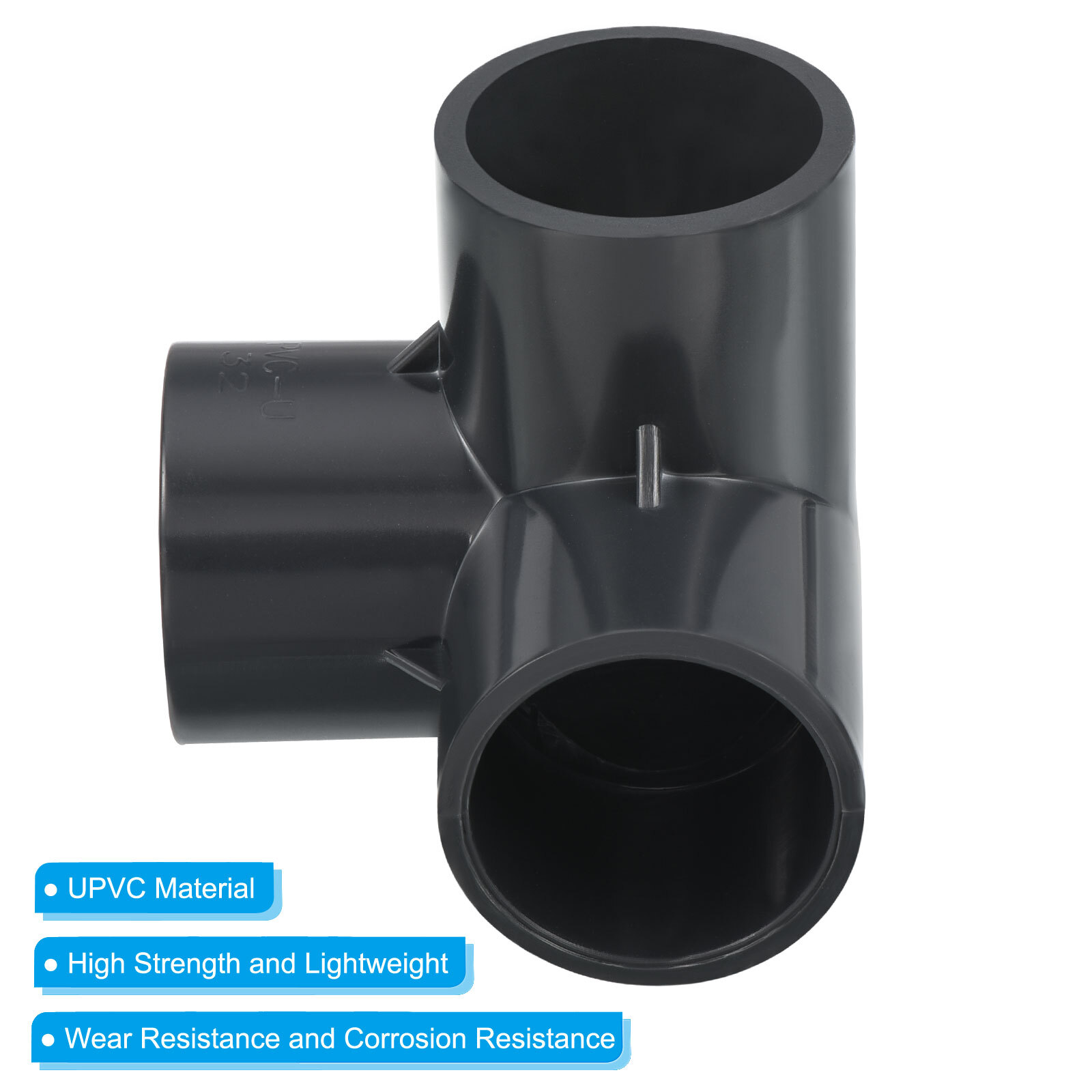 5Pcs 32mm ID UPVC Pipe Fittings 3 Way Elbow Side Outlet Tee Pipe