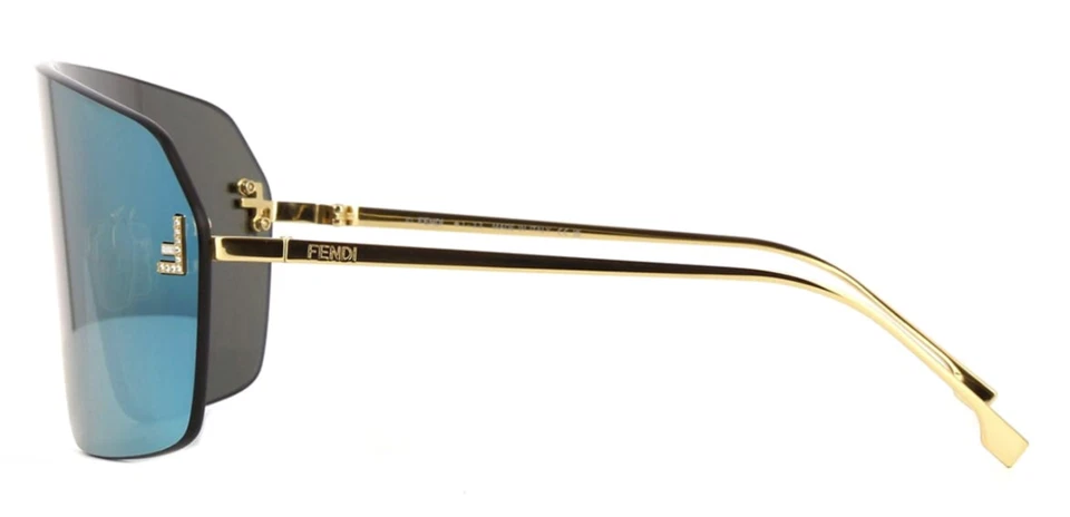 Новый FENDI FE4121US 30 X золото зеркало серый зеркало синий щит солнцезащитные очки Италии - Изображение 3 из 3