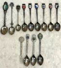 Vintage Sterling, Silver Plated & Alpaca- 13 International/Foreign Mini Spoons