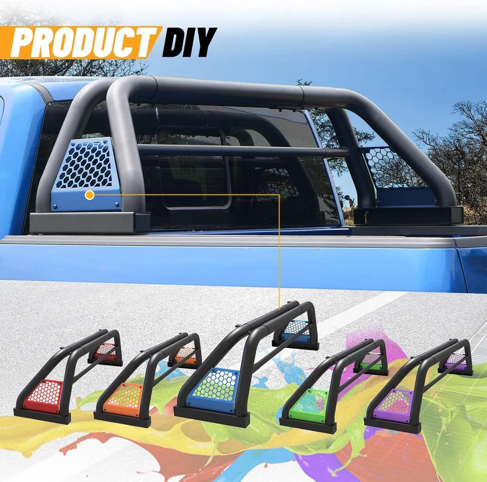 Roll Sport Bar Chase Rack Bed Bar For 2011-2023 Dodge Ram 1500/25/3500 Universal Foto 4 de 4