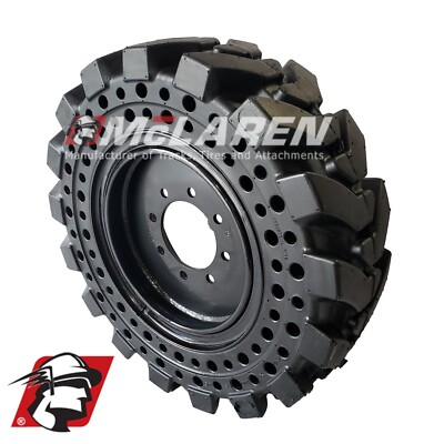 10x16.5 Maximizer GT Solid Skid Steer Tires Flat Proof Set of 4 With Rim
