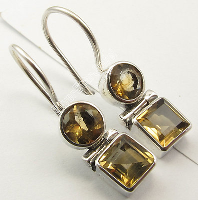 Genuine 6mm Citrine Stud Earrings, Sterling Silver 925 Genuine 6mm Citrine Stud Earrings, Sterling Silver 925