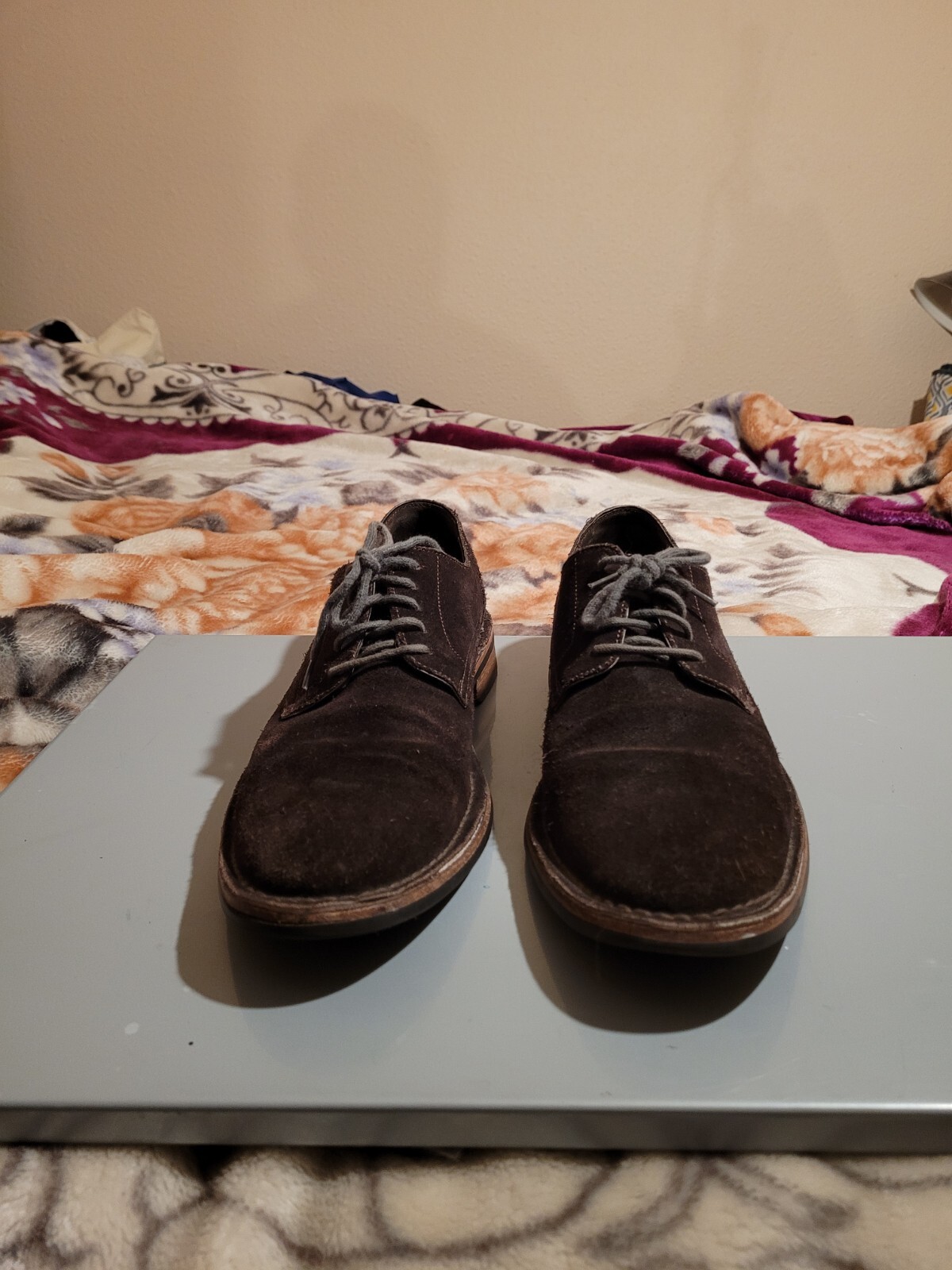 SAOLA Scarpe eleganti derby COLE HAAN Air marrone scamosciato tg.12M uomo suola gomma