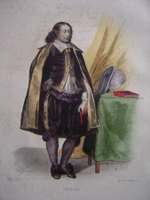 19th Century Engraving Portrait of Blaise PASCAL