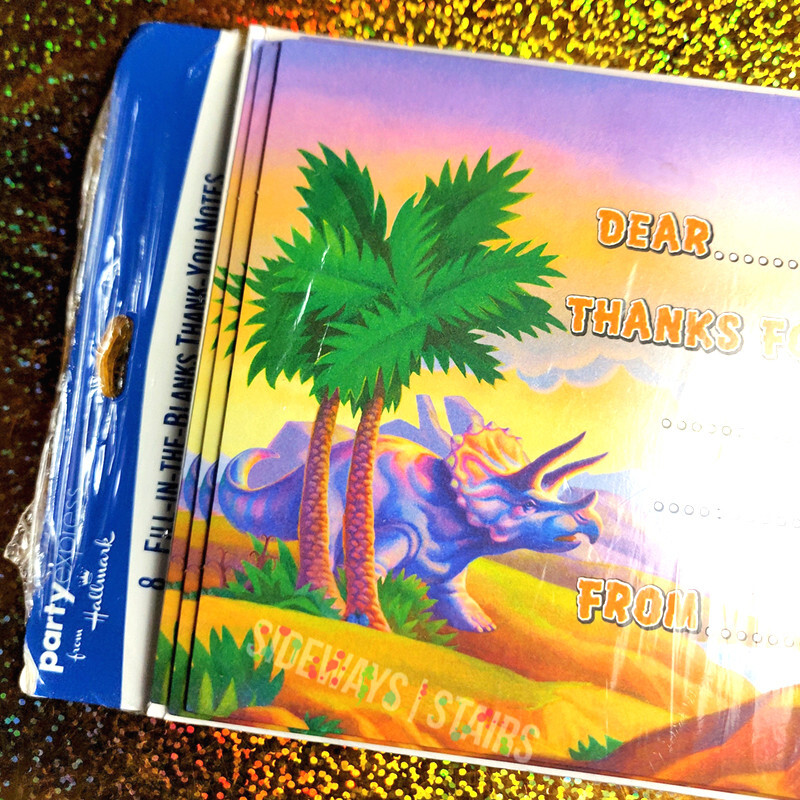 DINOSAUR THANK YOU NOTES blank notecards Hallmark Party Express