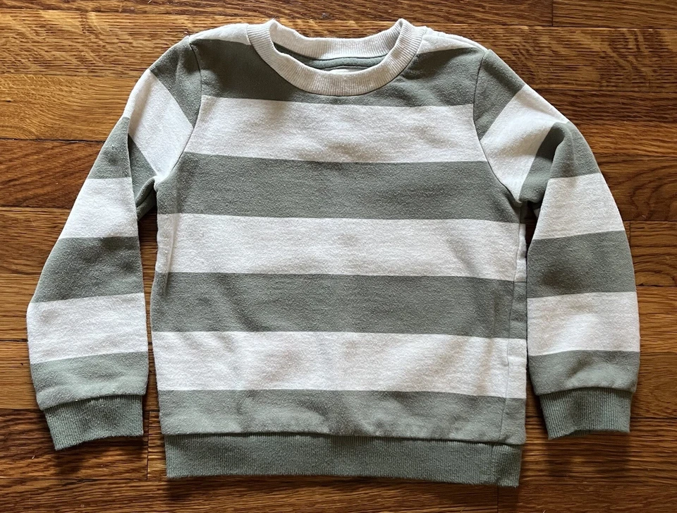 Lote de 2 sudaderas de cuello redondo a rayas y dinosaurios Garanimals/Wonder Nation talla 5T Foto 2 de 4