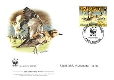 Pacific Golden Plover WWF Stamp World Wildlife Fund Official First Day Cover