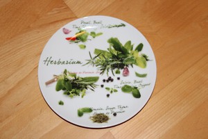 Teller Herbarium Easy life Frühstücksteller Einzelstück Mikrowellengeeignet