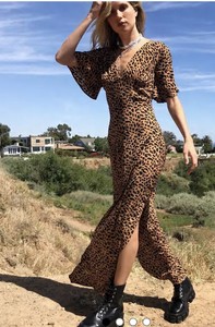 leopard flowy dress