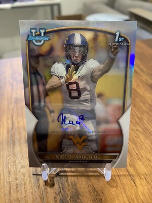 Nicco Marchiol 2022 Bowman U. Chrome 1st Rookie Refractor Auto #/499    WVU