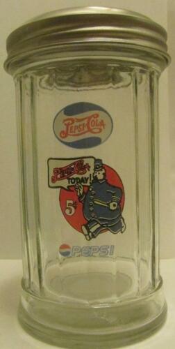 Uroczy duży shaker cukru szklany Pepsi Cola - Zdjęcie 1 z 1
