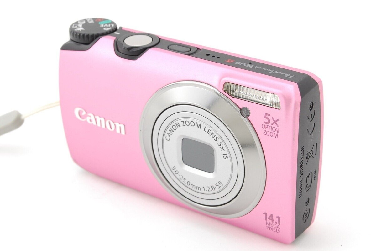 Canon PowerShot A3200 IS 14.1MP Digital Camera Pink | eBay