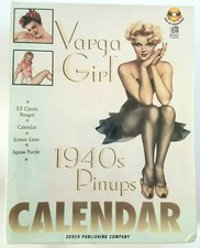 VARGA GIRL 1940s Pinups Calendar Screen Saver Puzzle WINDOWS CD Sealed NEW