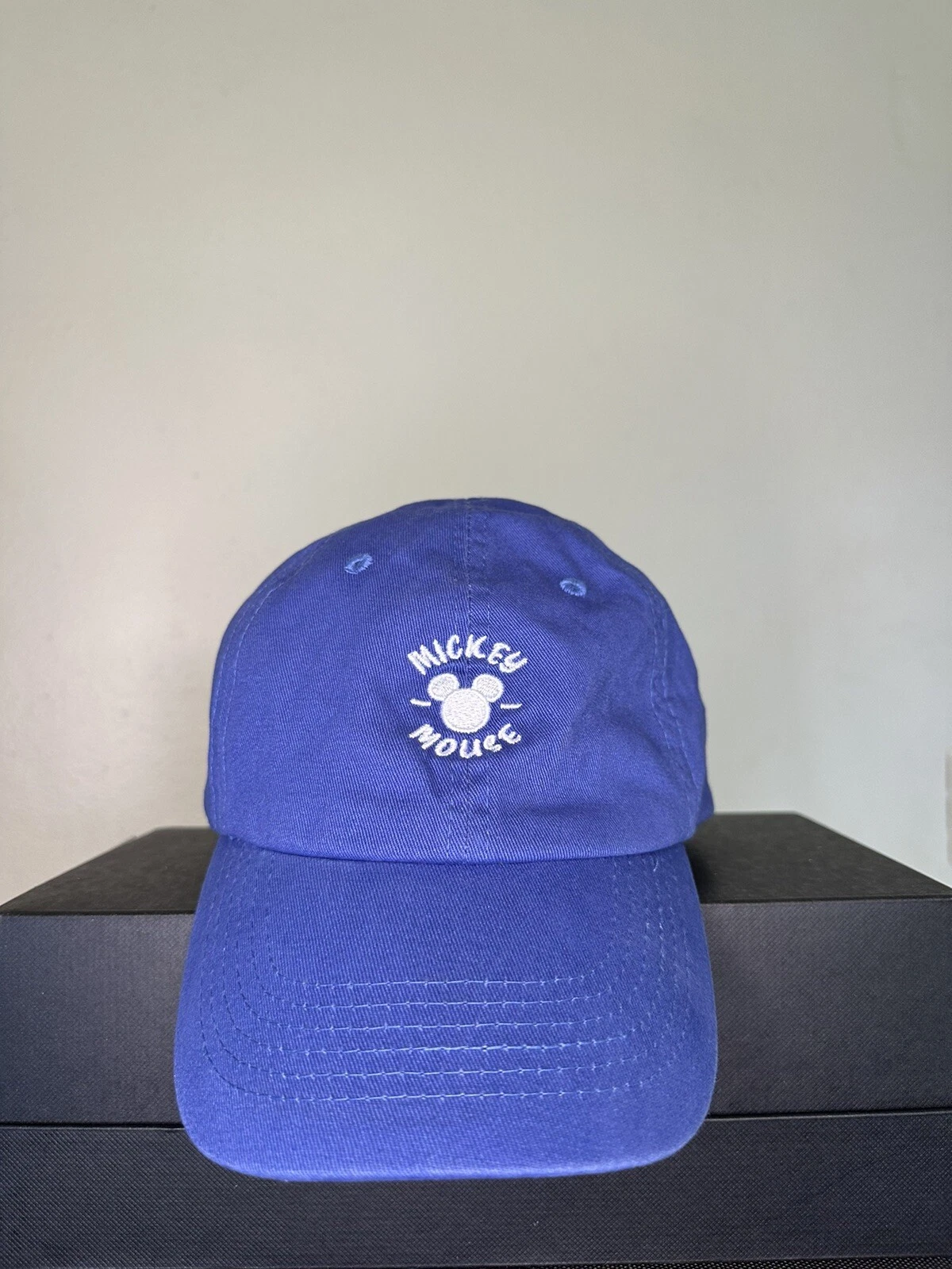 Blue Vintage Mickey Mouse Hat White Logo Disney Accessories Merch