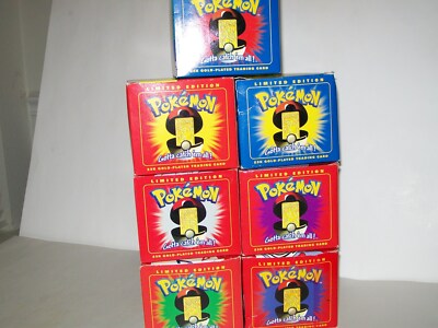 Burger King 23kt Gold Plated Pokemon Cards Complete Set Plus Extra