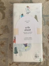 WEST ELM Snow Day Crib Fitted Sheet NEW IN PACKAGE